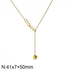 SS Gold-Plating Necklace - KN202239-WGML