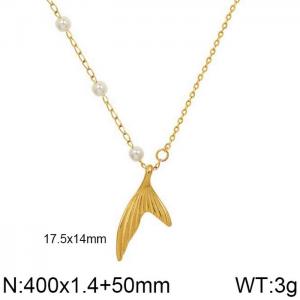 SS Gold-Plating Necklace - KN202269-WGMT