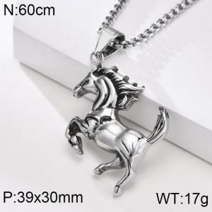 Stainless Steel Necklace - KN202278-WGSF