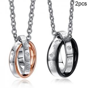 Couple Necklaces - KN202296-WGZH