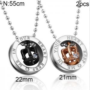 Couple Necklaces - KN202313-WGZH