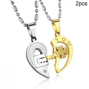 Couple Necklaces - KN202341-WGZH