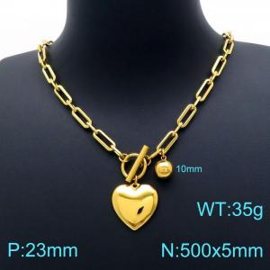 SS Gold-Plating Necklace - KN202401-Z