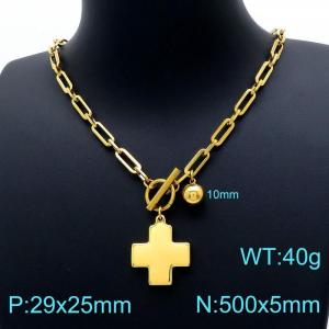 SS Gold-Plating Necklace - KN202403-Z