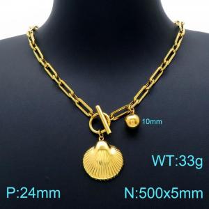 SS Gold-Plating Necklace - KN202405-Z