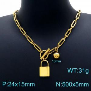 SS Gold-Plating Necklace - KN202408-Z