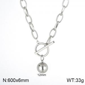 Stainless Steel Necklace - KN202539-WGML