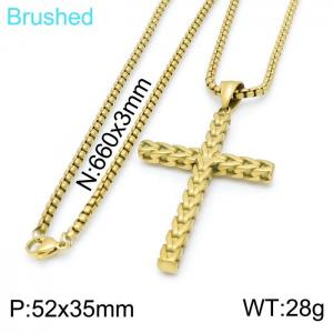 SS Gold-Plating Necklace - KN202574-KFC