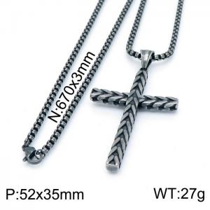 Stainless Steel Necklace - KN202576-KFC