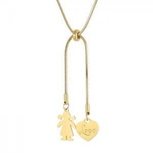 SS Gold-Plating Necklace - KN202594-Z