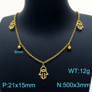 SS Gold-Plating Necklace - KN202608-Z