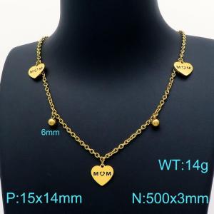 SS Gold-Plating Necklace - KN202614-Z