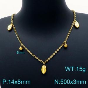 SS Gold-Plating Necklace - KN202620-Z
