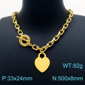 SS Gold-Plating Necklace - KN202624-Z