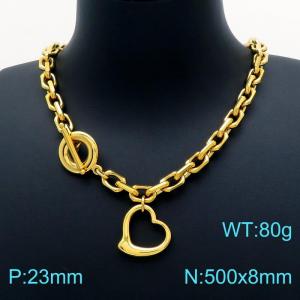 SS Gold-Plating Necklace - KN202626-Z