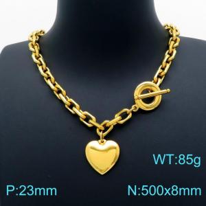 SS Gold-Plating Necklace - KN202628-Z