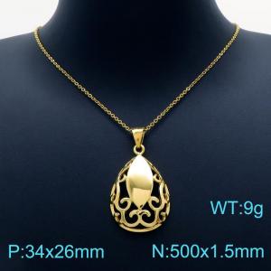 SS Gold-Plating Necklace - KN202650-MS