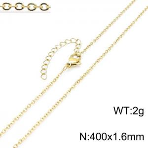 SS Gold-Plating Necklace - KN202653-Z