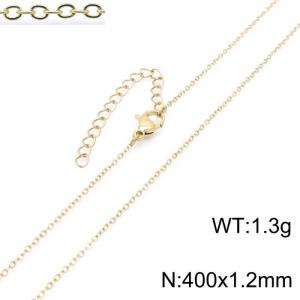SS Gold-Plating Necklace - KN202655-Z