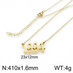 SS Gold-Plating Necklace - KN202742-LB