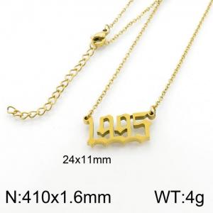 SS Gold-Plating Necklace - KN202751-LB