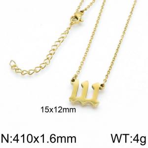 SS Gold-Plating Necklace - KN202753-LB