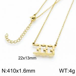 SS Gold-Plating Necklace - KN202755-LB