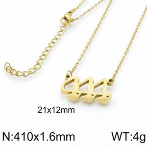 SS Gold-Plating Necklace - KN202756-LB