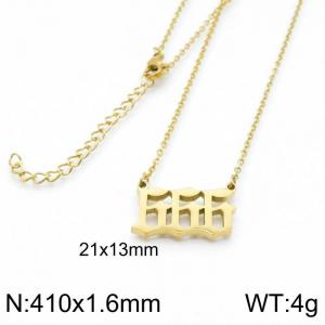 SS Gold-Plating Necklace - KN202758-LB