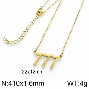 SS Gold-Plating Necklace - KN202759-LB