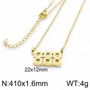 SS Gold-Plating Necklace - KN202760-LB