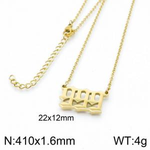 SS Gold-Plating Necklace - KN202761-LB