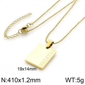 SS Gold-Plating Necklace - KN202762-LB