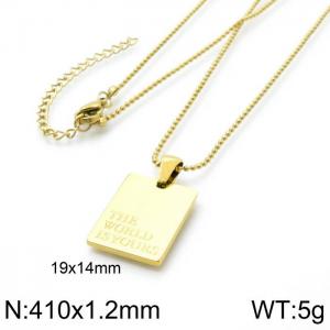 SS Gold-Plating Necklace - KN202763-LB