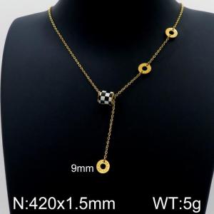 SS Gold-Plating Necklace - KN202883-HM