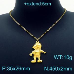 SS Gold-Plating Necklace - KN202917-Z