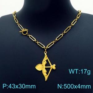 SS Gold-Plating Necklace - KN202922-Z