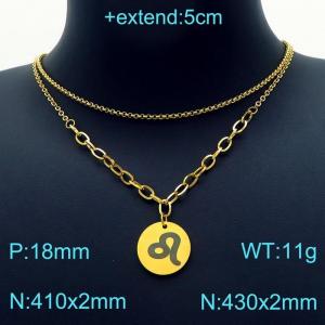 SS Gold-Plating Necklace - KN202938-Z
