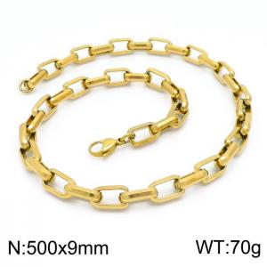 SS Gold-Plating Necklace - KN202965-Z