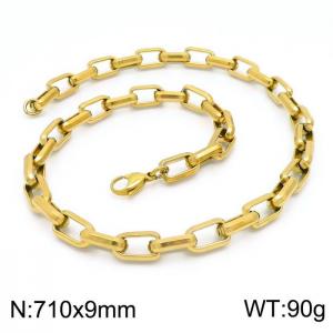 SS Gold-Plating Necklace - KN202969-Z