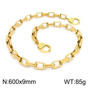 SS Gold-Plating Necklace - KN202986-Z
