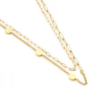 Stainless Steel Necklace - KN202988-BKL