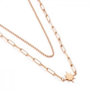 Stainless Steel Necklace - KN202993-BKL