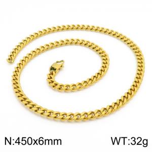 SS Gold-Plating Necklace - KN203045-Z