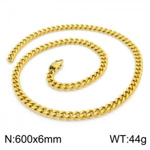 SS Gold-Plating Necklace - KN203048-Z