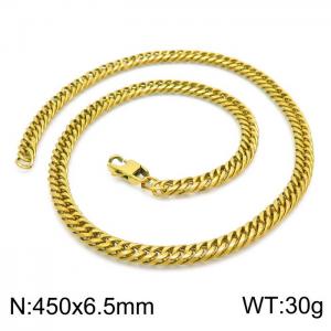 SS Gold-Plating Necklace - KN203055-Z