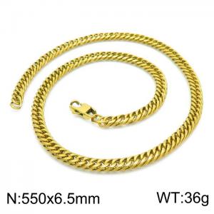 SS Gold-Plating Necklace - KN203057-Z