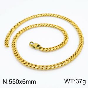 SS Gold-Plating Necklace - KN203067-Z