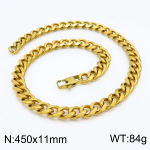 SS Gold-Plating Necklace - KN203075-Z