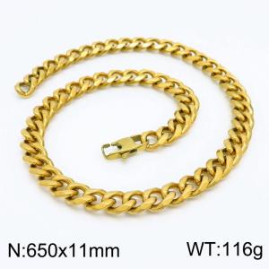 SS Gold-Plating Necklace - KN203079-Z